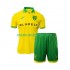 Camisola Norwich City Criança Equipamento Primeiro 2025-2026 Manga Curta